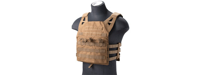 Lancer Tactical Lightweight Molle Tactical Vest with Retention Cords