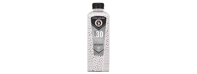 Lancer Tactical 5050 Round 0.30g Streamline Competition Grade BB Bottle (Color: White)