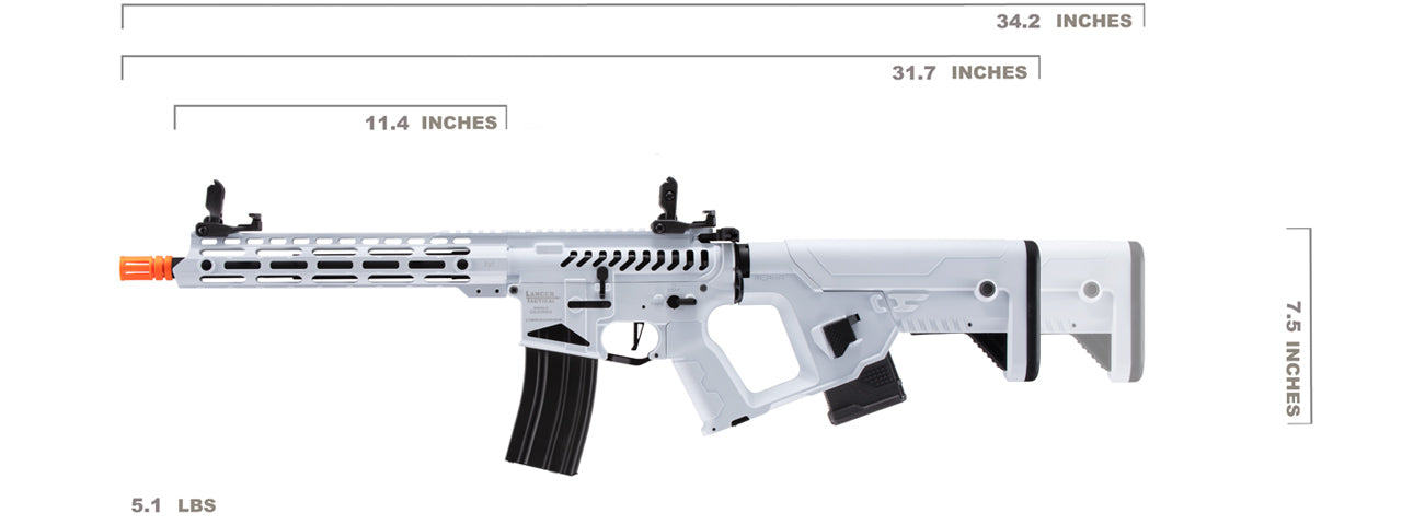 Lancer Tactical Enforcer Blackbird Skeleton AEG w/ Alpha Stock (Color: White)