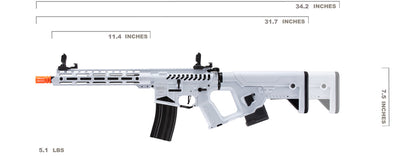 Lancer Tactical Enforcer Blackbird Skeleton AEG w/ Alpha Stock (Color: White)