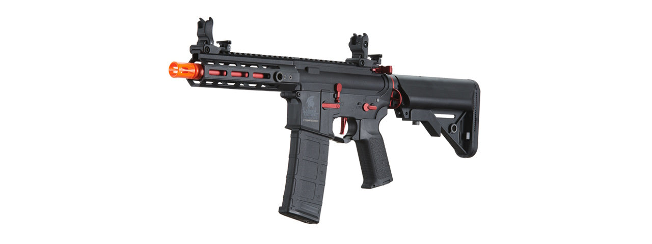 Lancer Tactical Gen 2 Hellion M-LOK 7" Airsoft M4 AEG (Color: Black & Red)(Battery and Charger Included)