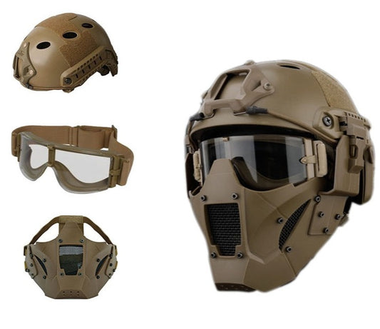 Iron Warrior Fast Helmet Tactical Mask, Goggles, or Helmet Set